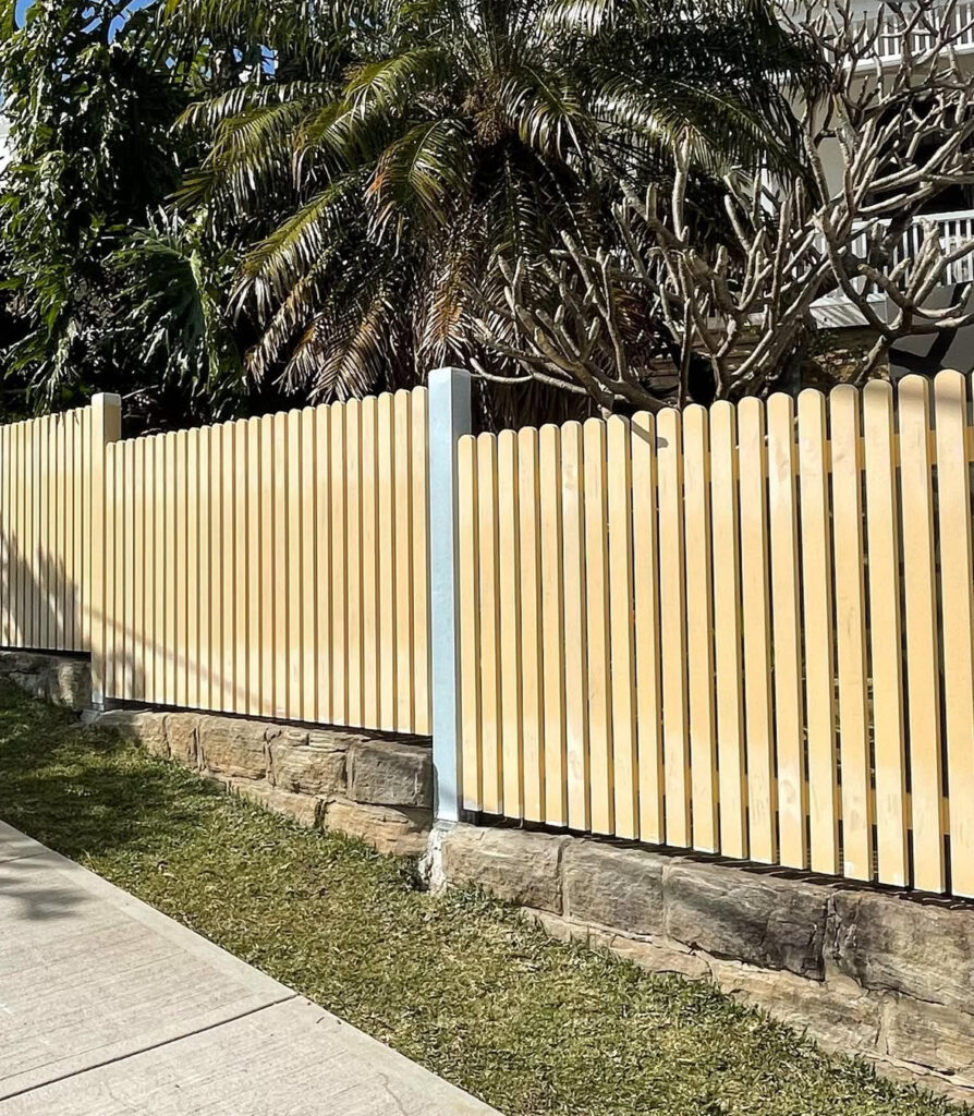 timber front fence installation cincotta built